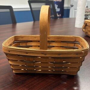Longaberger Natural Brown Woven Handled Basket